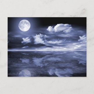 Ocean Moon Reflection Postcard