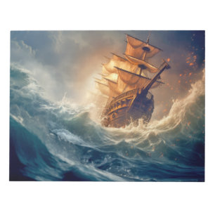 Ocean Nature Force Unleash Power Earth Disaster Notepad