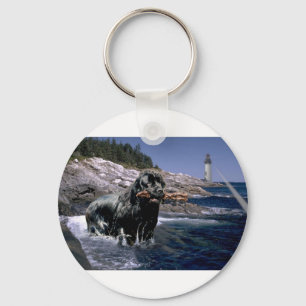 Ocean Newf Keychain