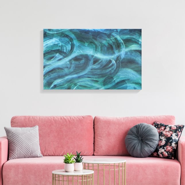 "Ocean of Love" Wrapped Canvas (Insitu(LivingRoom))