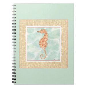 Ocean Orange Seahorse Notebook