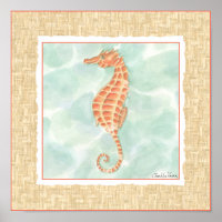 Ocean Orange Seahorse