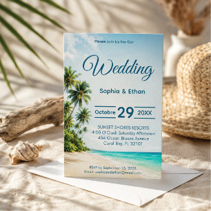 Ocean Paradise Destination Wedding Invite