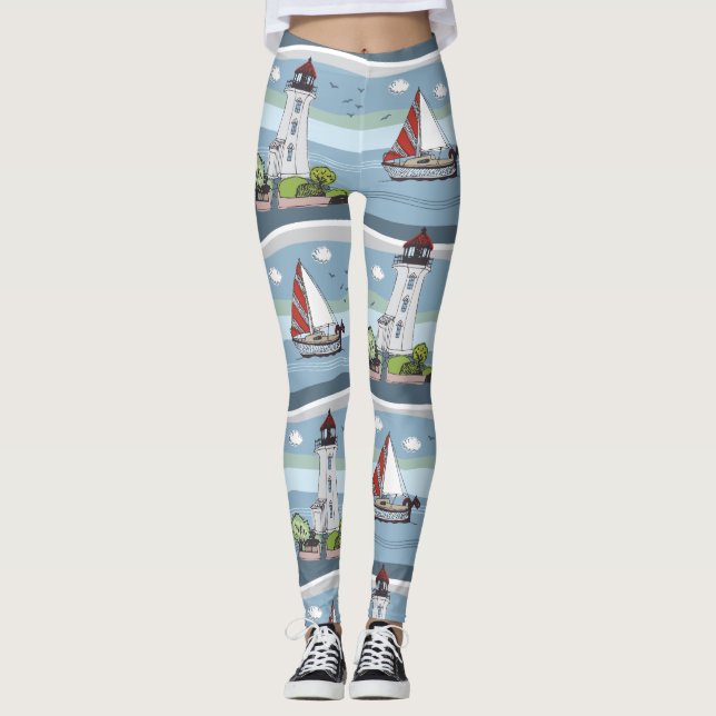 Ocean Pattern leggings (Front)
