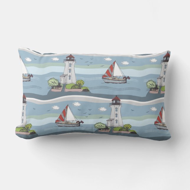Ocean Pattern throw pillows (Front)