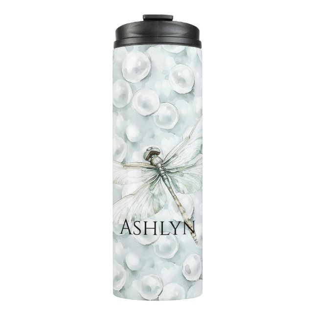 Ocean Pearls Dragonfly Thermal Tumbler (Front)