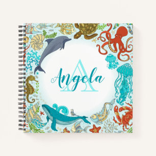 Ocean Personalized Notebook (Monogram Underwater)