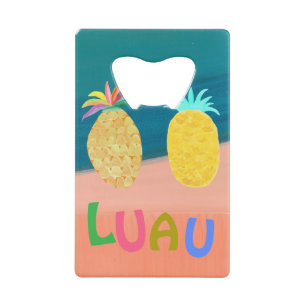 Ocean Pineapple Luau Credit Card Bottle Opener