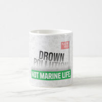 Ocean Plastic Pollution Awareness Typography 