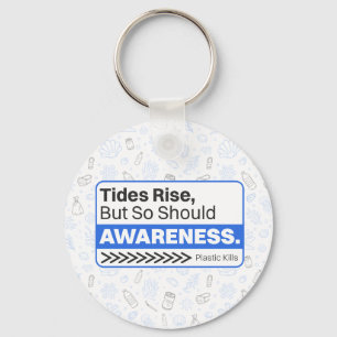 Ocean Plastic Pollution Environmental Awareness Keychain
