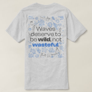 Ocean Quote Design and Marine Line Art T-Shirt