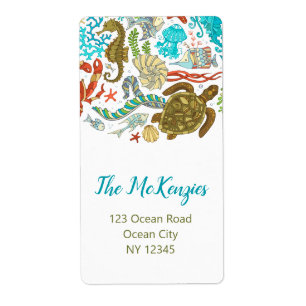 Ocean Return Address Labels (Personalized)