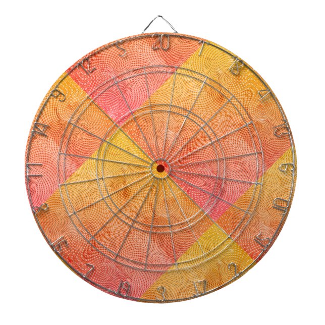 Ocean Rhythms w Grunge Gradient Green & Orange Dartboard (Front)
