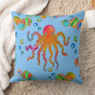 Ocean Rock Dwellers in Mediterranean Pools DC Throw Pillow