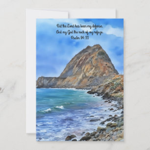 Ocean Rock Mountain Bible Verse Faith Carte Appart