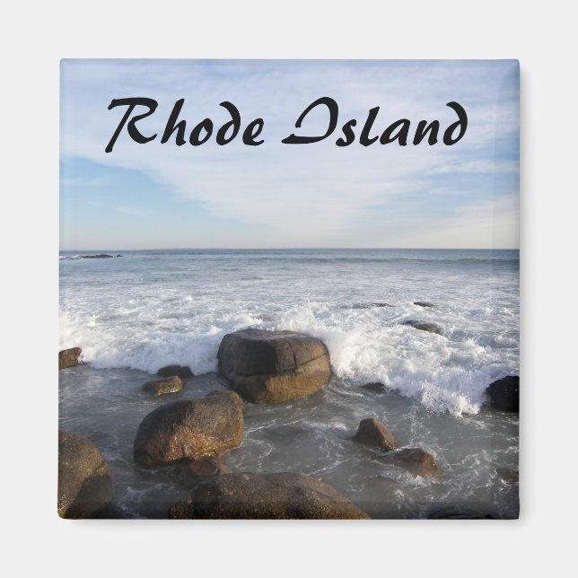 Ocean Rocks 1, Rhode Island Magnet (Front)