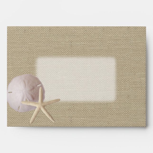Ocean Romance Starfish and Sand Dollar Envelope (Front)