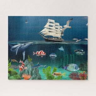 Ocean sailboat Sea animals fish puzzle gift boys 2