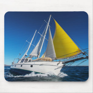 Ocean Sailing In A Yacht Mouse Pad