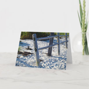 Ocean Sand Beach Fence Card