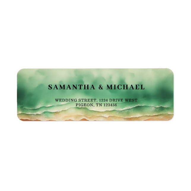 Ocean Sand Beach Wedding Address (Front)