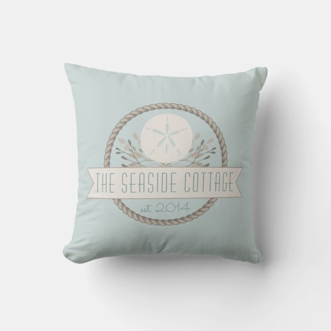 Ocean Sand Dollar | Coastal | Choose Your Colour Throw Pillow (Front)