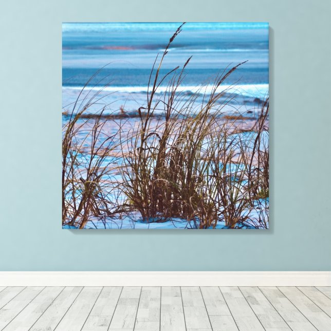 Ocean Sand Dunes Canvas Print (Insitu(Wood Floor))