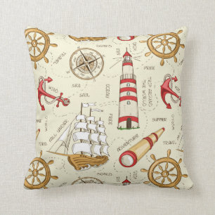 Ocean Scene Throw Pillow