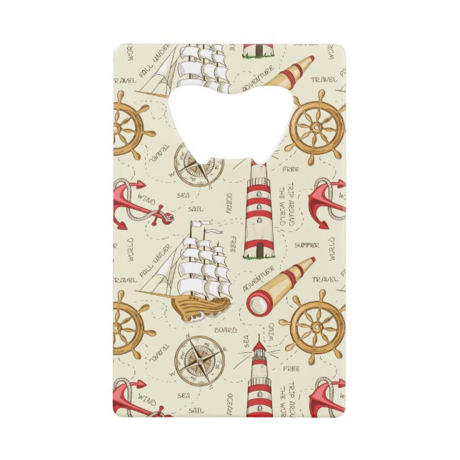 Ocean Scene Wallet Bottle Opener (Front)