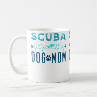 Ocean Scuba Diver Puppy Dog Mom Scuba Diving Coffee Mug