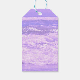 Ocean Sea Beach Purple Waves Water Gift Tags
