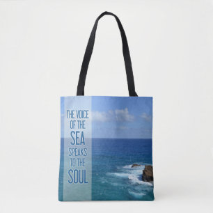 Ocean /Sea Hawaii Photograph Quote Tote Bag