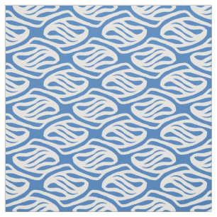 Ocean Sea Nautical Theme Water Wave Lines Pattern Fabric