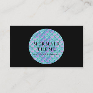 Ocean Sea Navy Tails Mermaid Business Card