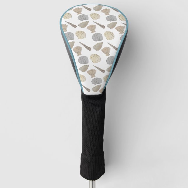 Ocean Sea Shell Pattern Golf Head Cover (Front)