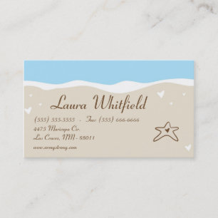 Ocean Sea Shell Water Sand Tide Business Card