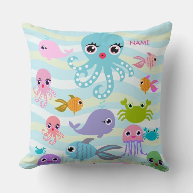 ocean sea  Throw Pillow 20" x 20" (Front)