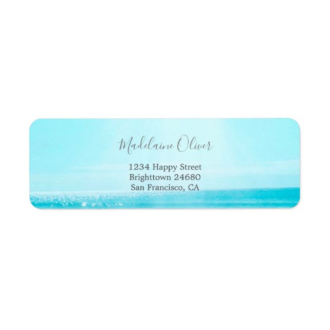 Ocean Sea Travel Blue Silver Modern Professional (Devant)