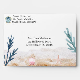 Ocean Sea Turtle Girls Douche Enveloppe