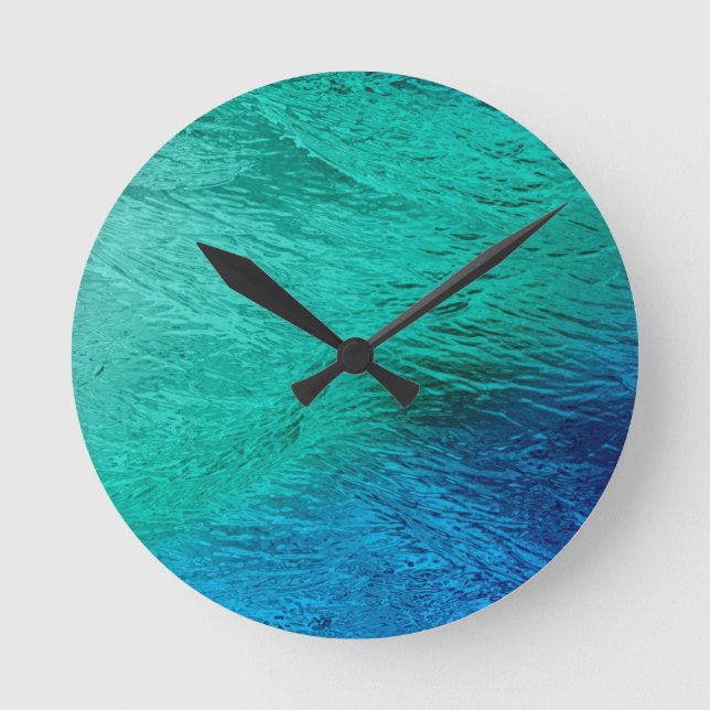 Ocean Sea Water Digital Art Wall Clock (Front)
