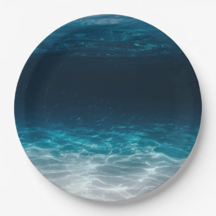 Ocean Sea Water Under the Sea Paper Plate