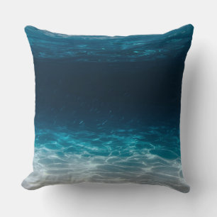 Ocean Sea Water Under the Sea Throw Pillow