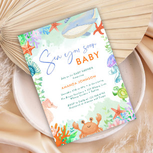Ocean Sea you Soon Summer Baby Shower Invitation
