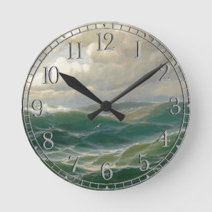 Ocean Seabird Waves Sea Jensen Wall Clock