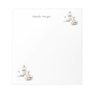 Ocean Seashells Beach Personalized Notepad