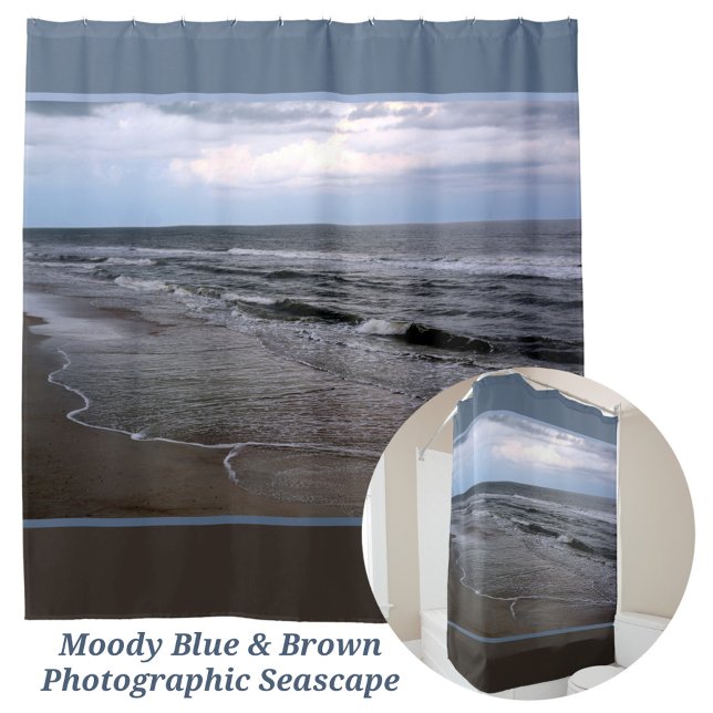 Ocean Seashore Photographic Blue and Brown (Creator Uploaded)