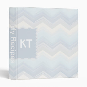 Ocean Shades Watercolor Chevron Binder