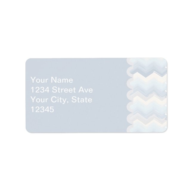 Ocean Shades Watercolor Chevron Label (Front)