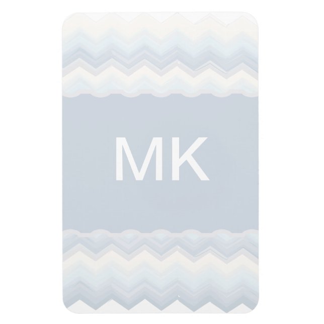Ocean Shades Watercolor Chevron Magnet (Vertical)
