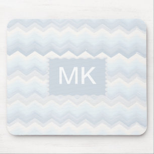 Ocean Shades Watercolor Chevron Mouse Pad